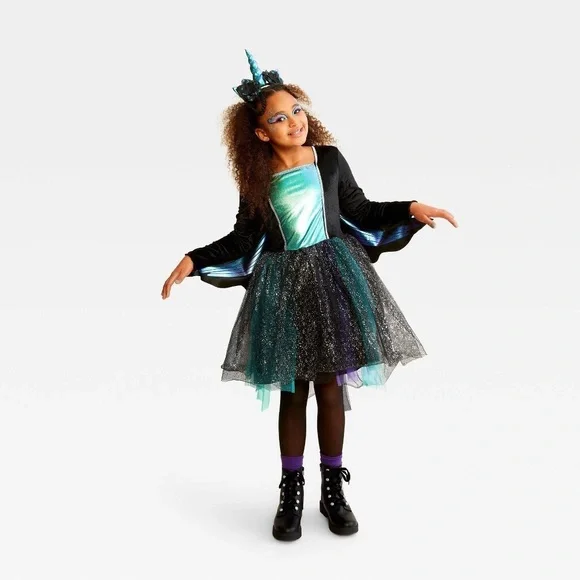Hyde & EEK! Boutique Girls Dark Mystic Unicorn Halloween Costume 4T/5T | NWT - Picture 1 of 6